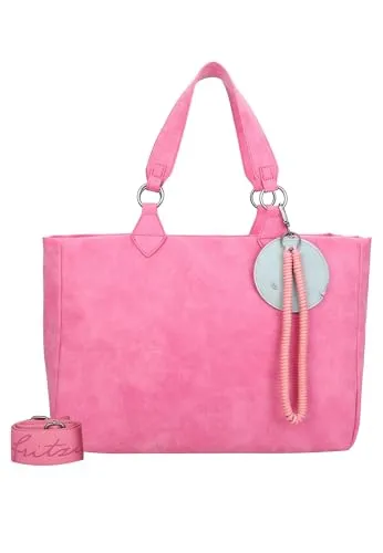 Fritzi aus Preussen Izzy Vintage Schultertasche Squeezy Pink - Damen-Henkeltaschen mit großem Innenraum für optimale Organisation, perfekt für Shoppingtouren oder Treffen mit Freunden.