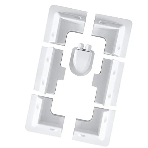 TRAMILY Solarpanel-Halterungen, weiß, ABS-Kunststoff, Befestigungswinkel für 7 Bohrerfreie Eckwinkel, Stützset für Wohnmobile, Boote, Flachdächer, Camping, Van und Caravan-Installationen, UV-beständig