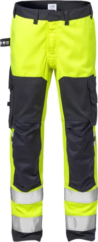 Fristads Flamestat High Vis Stretchhose, Kl. 2 - Arbeits- & Schutzkleidung, schmutz-, öl- und wasserabweisend mit CORDURA®-verstärkten Taschen für maximale Strapazierfähigkeit.