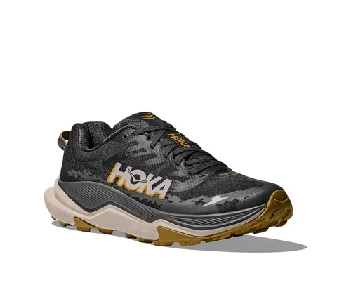 Hoka M Torrent 4 Herren Trailrunningschuh – Schwarz-Asphalt-Grau, Größe 46 2⁄3 - Leichter Trailrunningschuh mit hervorragendem Grip und Dämpfung. Ideal für Trails, mit atmungsaktivem Obermaterial und strategischer Gummieinfassung für Stabilität und Haltbarkeit.