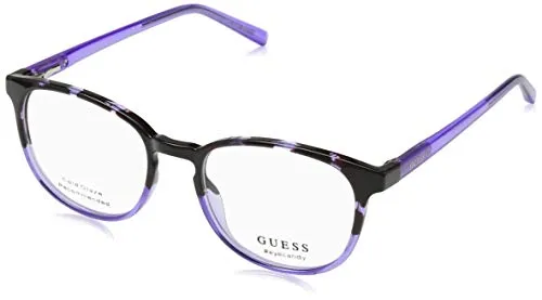 Guess Brillengestell GU3009 49083 - Unisex Brillengestell in Lila, aus hochwertigem Kunststoff mit Vollranddesign. Ideal für einen trendigen Look und komfortablen Sitz, inklusive Original-Etui.