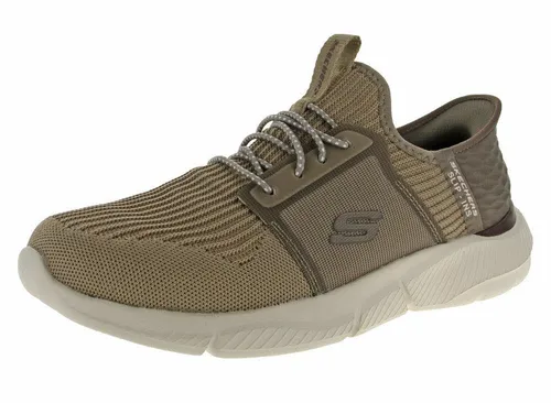 Skechers Ingram Brackett Slip-On Grau TPE EU 44 - Sneaker für Herren mit Hands Free Slip-Ins, ideal für müheloses Anziehen ohne Bücken und ausgestattet mit superweichem Air-Cooled Memory Foam für höchsten Tragekomfort. 100% vegan.