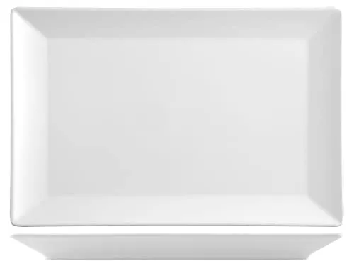 H&H 6 Teller aus Stone Osaka weiß rechteckig 30 x 20 cm von H&H
