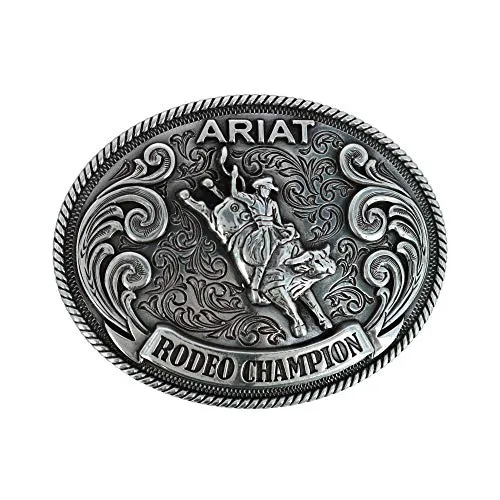 Produktbild Ariat Kid's Bull Rider Motif Buckle, Antique Silver, OS