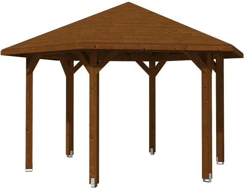 Pavillon SKAN HOLZ Nancy Gr. 3 ø 480 cm - Pavillon aus hochwertigem Holz mit einem Durchmesser von 480 cm, ideal für Gartenpartys und entspannte Stunden im Freien.