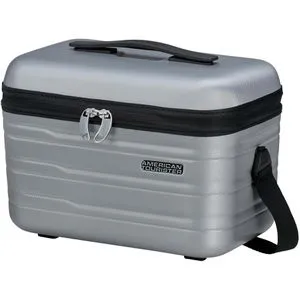 American Tourister Flashline Beauty Case 36 cm - Sky Silver - Reisetaschen: Praktischer Kosmetikkoffer mit elastischem Smart Sleeve zur einfachen Befestigung am Gepäck und kompletter Innenausstattung für optimale Organisation auf Reisen.