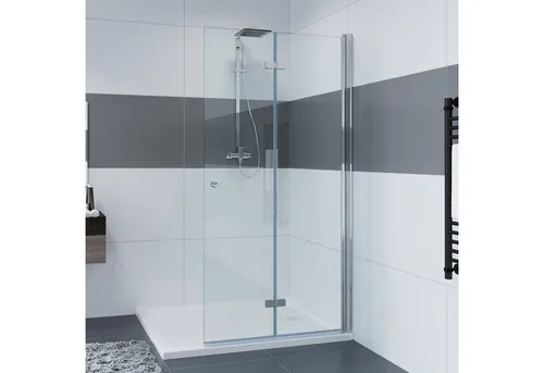 IMPTS Faltbare Walk-In Duschwand aus Sicherheitsglas