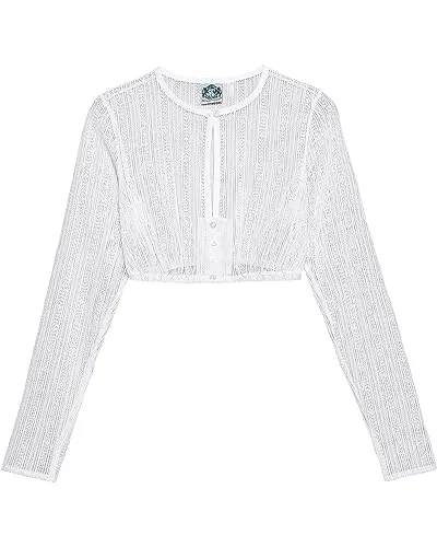 Hammerschmid Dirndlbluse DUNJA LA - Schwarz und Weiß - Trachtenblusen aus elastischem Material für perfekten Sitz, ideal für festliche Anlässe und traditionelle Feste.