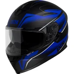 IXS 1100 2.3 Helm, schwarz-blau, Größe XS für Männer - Motorradhelm aus robustem Polycarbonat mit optimaler Belüftung und kratzfestem Visier für maximale Sicherheit und Komfort auf jeder Fahrt.