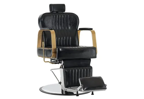 Barberpub Friseurstuhl 9238 - 360° drehbar & höhenverstellbar - Bequemer Friseurstuhl mit verstellbarer Rückenlehne und Kopfstütze. Ideal für den täglichen Einsatz im Salon, bietet er hohen Komfort und moderne Optik.