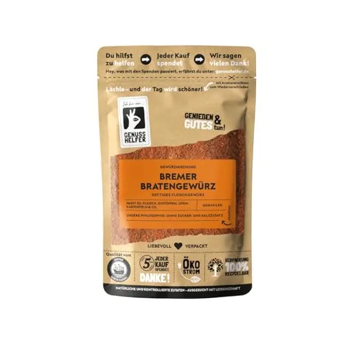Bremer Gewürzhandel Bratengewürz, gemahlen - für den perfekten Braten - Verfeinern Sie Ihren Braten mit unserem aromatischen Bratengewürz! Diese hochwertige Mischung aus natürlichen Zutaten sorgt für ein unvergessliches Geschmackserlebnis, ideal für Grill und Ofen.