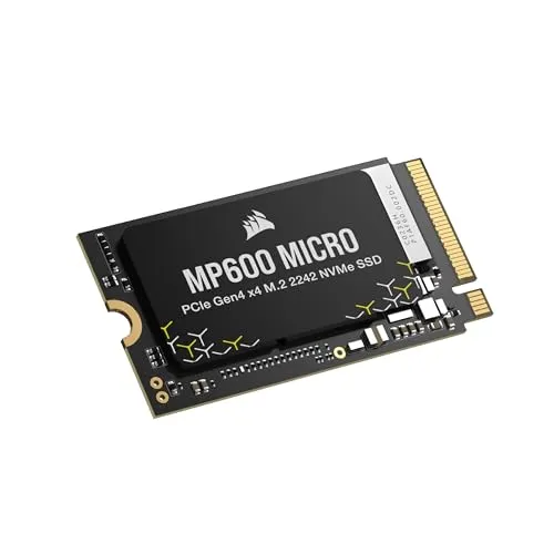 Corsair MP600 Micro 2TB M.2 NVMe SSD - M.2 2242 SSD mit bis zu 7.000 MB/s Lesegeschwindigkeit – Perfekte Upgrade-Option für Lenovo Legion Go und dünne Notebooks mit hoher Leistung und Zuverlässigkeit.