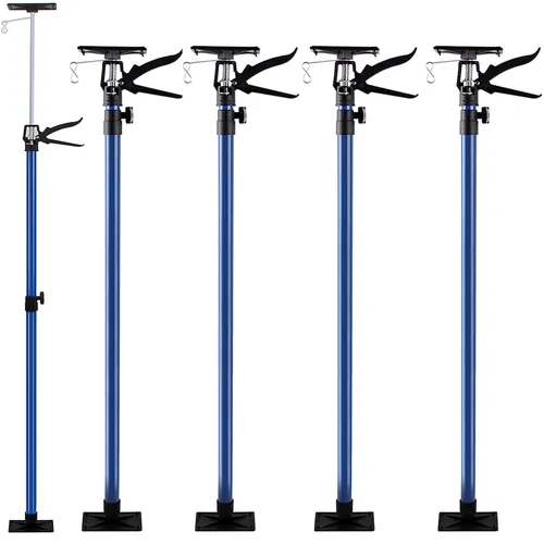 Zargenspanner 4er-Set Blau 115-290cm - Baumaterial: Vielseitiger Zargenspanner mit stabiler Stahlkonstruktion, belastbar bis 30 kg, ideal für Türmontagen und Werkstattarbeiten. Rutschfeste Druckplatten und stufenlose Höhenverstellbarkeit sorgen für sicheren Halt.