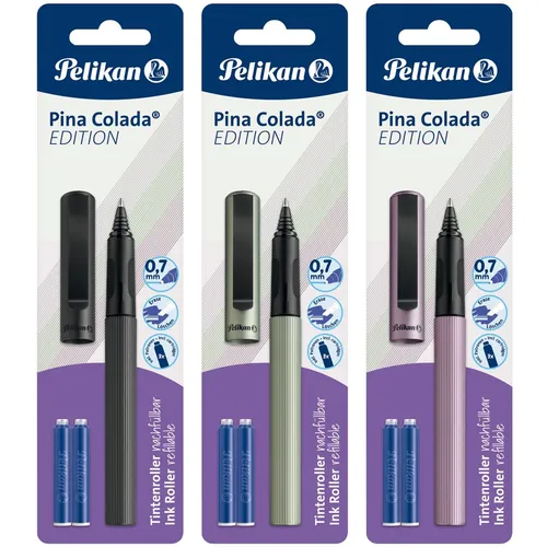 Pelikan Tintenroller Pina Colada Edition - farbig sortiert - Schreibutensilien mit fröhlichen Farben, ideal für kreative Notizen und Zeichnungen.