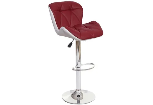 PROREGAL® Barhocker Barhocker mit Lehne Sitzhöhe 62-83cm Kunstleder Bordeaux Barstuhl