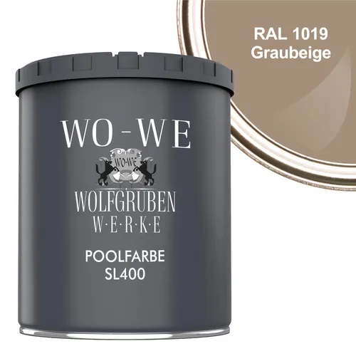 WO-WE Schwimmbadfarbe Graubeige