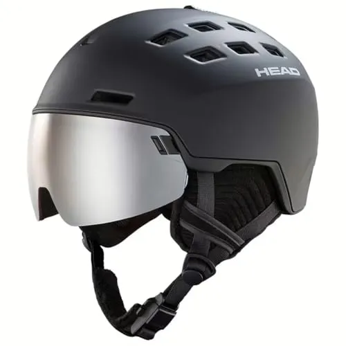 HEAD Radar Visier Skihelm black - 56-59cm - Skihelme & Snowboardhelme mit integriertem Visier für besten Durchblick und Schutz. Ideal für Brillenträger, einfach anpassbar an Wetterverhältnisse.