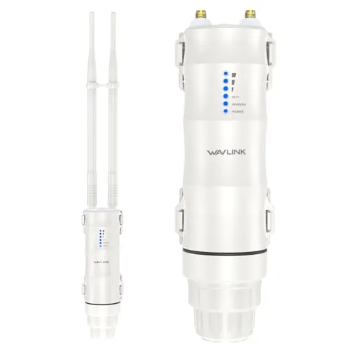 WAVLINK AC600 Dual Band Repeater für den Außenbereich, WLAN-Zugangspunkt, Repeater/Ap-Mode/Router/WISP, 2,4 GHz, 150 Mbps + 5 GHz, 433 Mbps, passives PoE-Modell, 100 m, Weiß