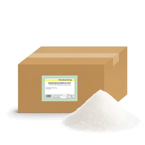 Epsom Salz 25kg - Bittersalz - Magnesiumsulfat - in Pharmaqualität (reiner als Lebensmittelqualität) - Badesalz für Magnesiumbäder