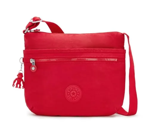 Kipling ARTO Mittelgroße Umhängetasche - Red Rouge (Rot) - Umhängetasche aus 100 % Polyamid, wasserabweisend und ideal für den Alltag. Maße: 26 x 29 x 4 cm, leicht mit nur 0.31 kg.
