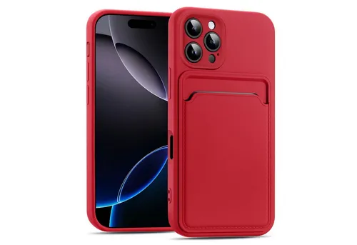 CoolGadget Handyhülle Card Case Handy Tasche für Apple iPhone 16 Pro Max 6,7 Zoll, Silikon Schutzhülle mit Kartenfach für iPhone 16 Pro Max Hülle