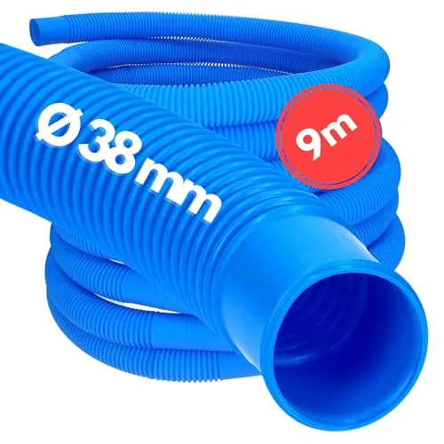 Meter Amapool Basics Poolschlauch 38mm, blau I Schwimmbadschlauch 38 mm I Schlauch für Poolpumpe I flexibler Pumpenschlauch I Chlorbeständig, Formstabil und Trittfest 9