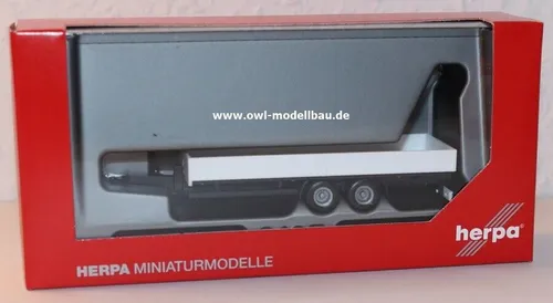 Herpa 076920 | LKW-Tieflade-Tandemanhänger | weiß | 1:87