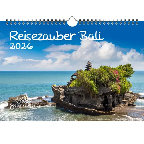Reisezauber Bali DIN A4 Kalender für 2026 Indonesien Urlaub Strand - Seelenzaube