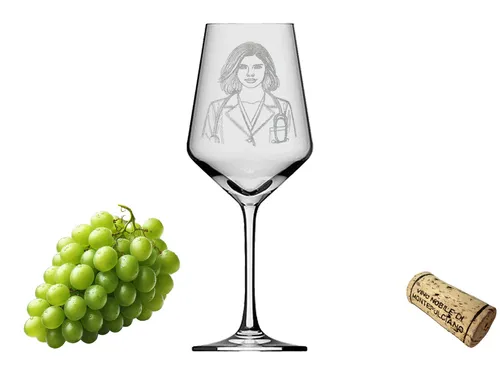 Exoda Weinglas für Ärztinnen graviert spülmaschinenfest elegantes Design