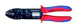 Knipex 97 22 240 Crimpzange - Hochwertige Crimpzange für isolierte Kabelschuhe und Steckverbinder von 0.75 bis 6mm², mit geschraubtem Gelenk für hohe Stabilität und präzisen Einsatz. Ideal für Profis und Heimwerker.