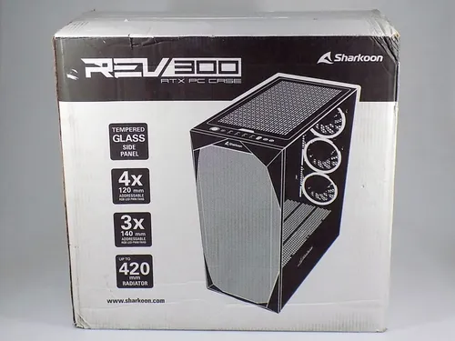 Sharkoon REV300 Tower - Vielseitiges PC-Gehäuse für ATX, mATX, E-ATX und Mini-ATX, optimaler Luftstrom und modernes Design