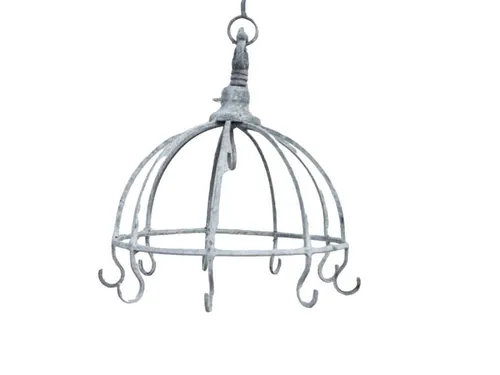 Deko-Impression Dekohänger Küchenhänger, Kräuterhänger, Küchenkrone, Speckhaken, grau, Landhaus (1 St)