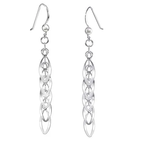 MATERIA Ohrhänger lang silber - Elegante 925 Silber Ohrringe - Ohrschmuck aus 925 Sterlingsilber, perfekt für besondere Anlässe wie Hochzeiten oder Geburtstage, inklusive Geschenkbox.