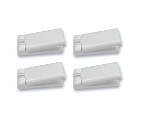 Plissee Universal Spannschuh, 4 Stück, zum Anschrauben, verwendbar für alle verspannten Plissees