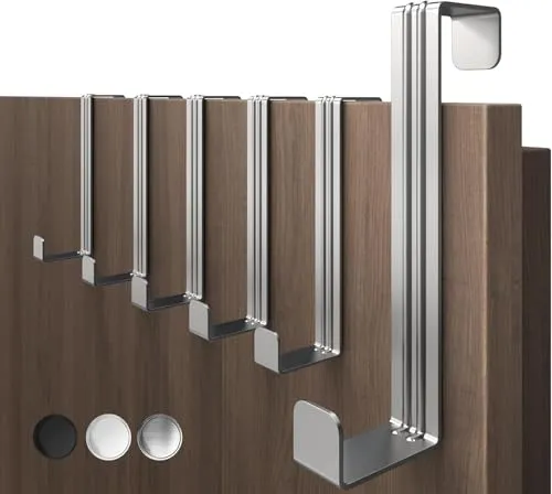 4smile Türhaken zum Einhängen, 6er Set in silber von 4smile