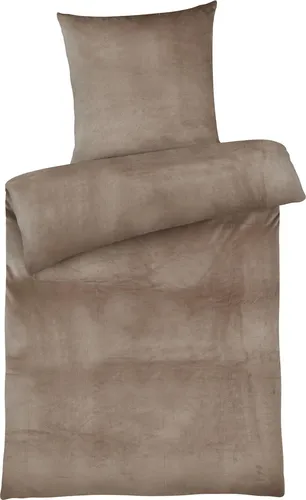 Cashmere Touch Bettwäsche 155x220 cm - Warme Winterbettwäsche in Nougat - Bettwäschen aus super softer Mikrofaser, wendbar und bügelfrei. Ideal für gemütliche Nächte im Winter, sorgt für wohlige Wärme und höchsten Schlafkomfort.
