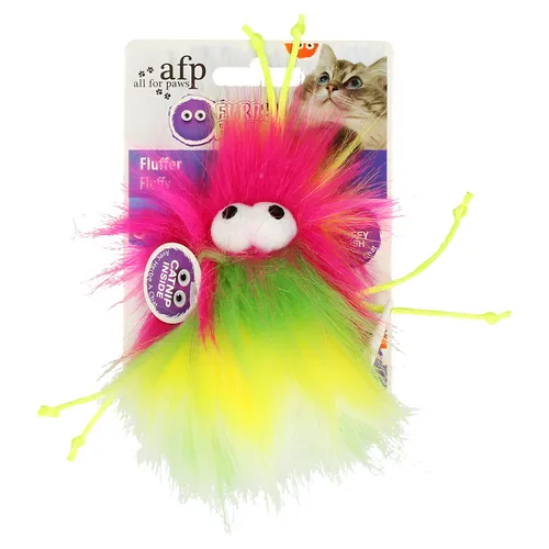 AFP Katzenspielzeug Furry Fluffer mit Catnip rosa, 8x5,5x3 cm