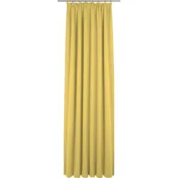 Adam Vorhang Uni Collection light (1 St), Kräuselband, blickdicht, aus 100% Bio-Baumwolle gelb 145 cm x 175 cm