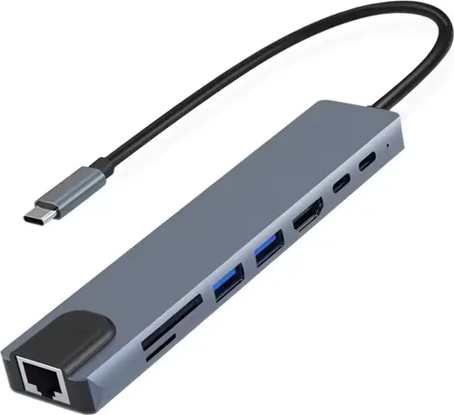 USB-C Hub 8-IN-1 Dockingstation mit 4K HDMI von TradeNation