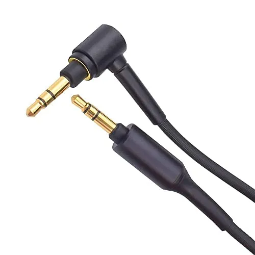 Ersatz-Audio WH-1000X Kopfhörer-Aux-Kabel, kompatibel mit Sony MDR-XB950BT MDR-1000X WH-1000XM2 WH-1000xm3 WH-CH700N MDR-100ABN MDR-1A MDR-1ADAC MDR-XB950N1 kabellose Kopfhörer (schwarz)