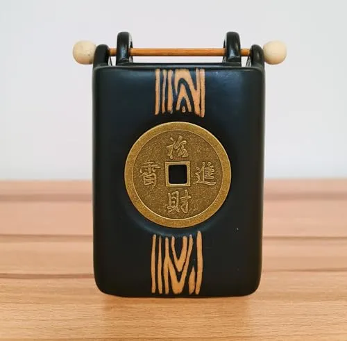 Kleiner fernöstlicher Aromabrenner 13 cm Feng Shui Duftlampe Keramik Buddha