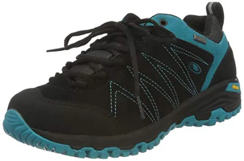 Brütting Outdoorschuh Mount Kapela Low 38 - Schwarz - Wanderschuhe mit atmungsaktiver Comfortex-Klimamembran, wasserabweisend und rutschfeste Vibram-Sohle für optimalen Grip bei Outdoor-Aktivitäten. Ideal für Wanderungen und Freizeit.