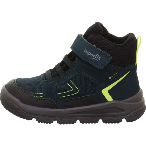 Superfit Mars grün/gelb (7000) 33 - Wasserdichte Winterboots für aktive Kinder mit atmungsaktivem Gore-Tex-Material, herausnehmbarer Einlegesohle und wärmendem Fleecefutter. Ideal für Freizeit und Camping, auch bei Regen und Schnee.