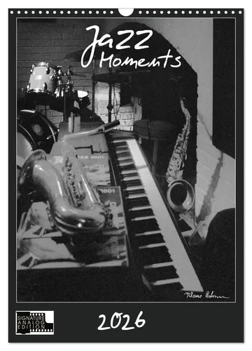 Klaus Rohwer | Jazz Moments 2026 - Wandkalender - Kalender mit 14 analogen Schwarzweiß-Fotos international bekannter Jazz-Musiker, ideal für Musikliebhaber und Kunstenthusiasten. Format: DIN A3 hoch.