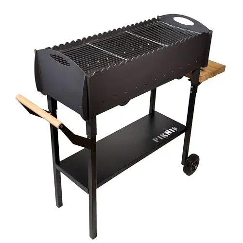 Gartengrill | Schaschlikgrill für 21 Spieße – Mobil und stabil mit 3 mm Stahl