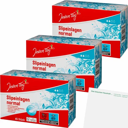 Jeden Tag Slipeinlagen Normal 3er Pack 3x45Stk Packung usy Block