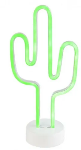 KAKTUS-TISCHLEUCHTE LED 1,8W AUS WEIEM KUNSTSTOFF MIT EIN-/AUSSCHALTER R55220101