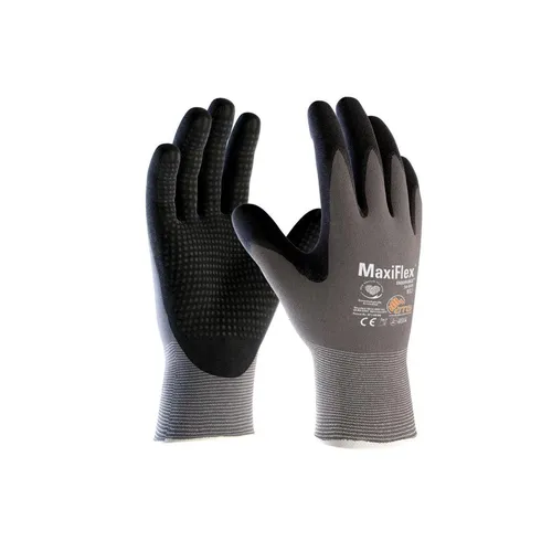 ATG Montage-Handschuh Maxiflex Endurance Gr. 7 Nitril-Noppen grau/schwarz - Robuster Montage-Handschuh mit Noppen für optimalen Grip und Flexibilität. Ideal für anspruchsvolle Aufgaben, bietet er hervorragenden Tragekomfort und ist OEKO-TEX® zertifiziert.