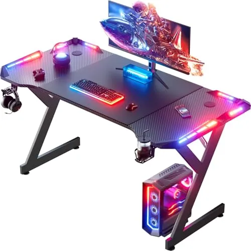HLONONE LED Gaming Schreibtisch 120 x 60 cm von HLONONE