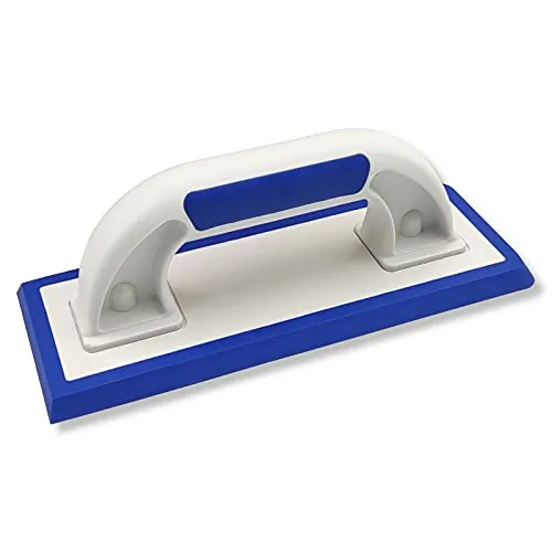 DEWEPRO® Fliesen Fugbrett mit 6mm Spezialbelag (Feingummi, abgeschrägt) für Epoxid-Fugmasse u. Naturstein